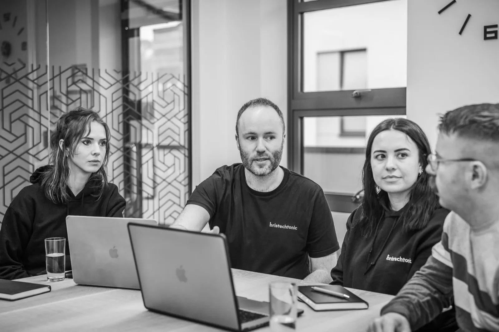 The BrisTechTonic team in a strategy meeting at the Bristol office