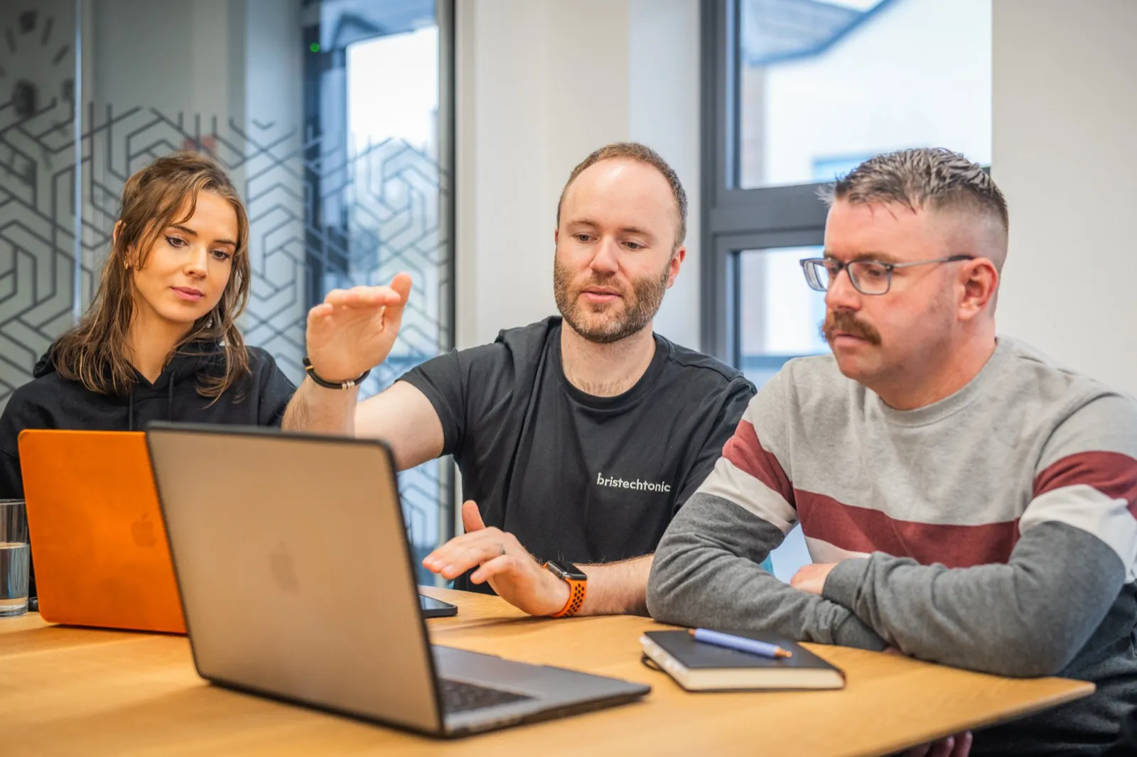 The BrisTechTonic team at work together in the Bristol office