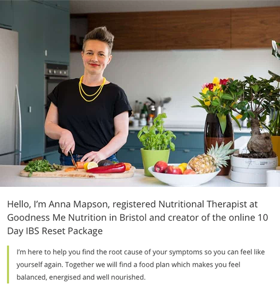 Anna Mapson - Goodness Me Nutrition